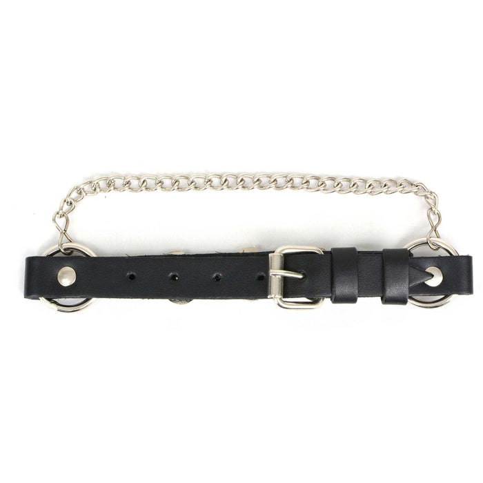 Milwaukee Leather Silver Classic Skull Heads Biker Chain for Motorcycle Boots - MLA3007