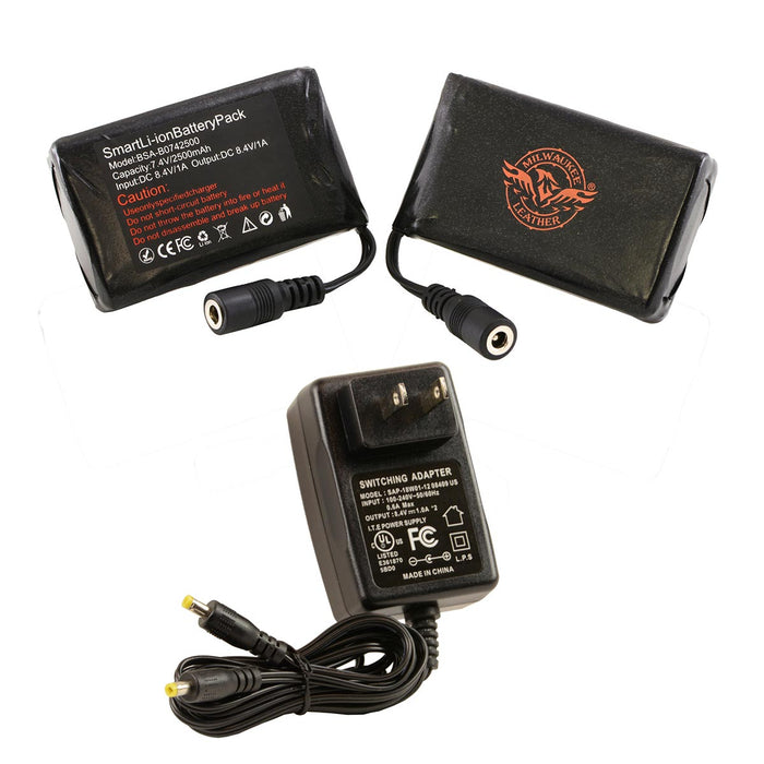 Milwaukee Leather Universal Twin Battery  for 'Heated' Gloves