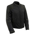 Milwaukee Leather Women's Be Cool Black Textile Motorcycle Jacket w/ CE Armor - MPL22705