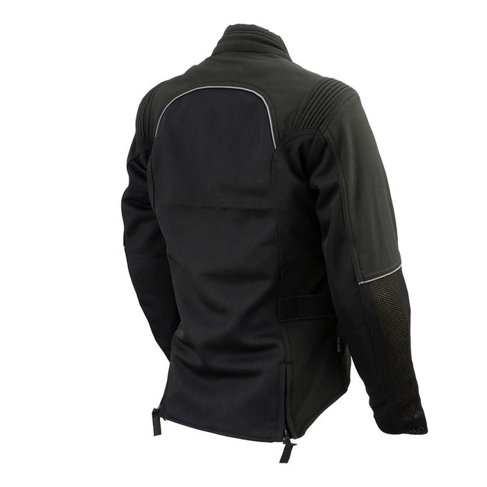Milwaukee Leather Women's Be Cool Black Textile Motorcycle Jacket w/ CE Armor - MPL22705