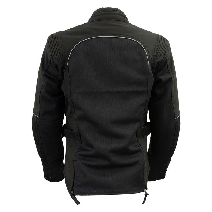 Milwaukee Leather Women's Be Cool Black Textile Motorcycle Jacket w/ CE Armor - MPL22705