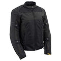 Milwaukee Leather Women's Cool Racer Black Textile Motorcycle Jacket w/ CE Armor - MPL22704