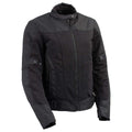 Milwaukee Leather Women's Shade Black Textile Motorcycle Jacket w/ CE Armor - MPL22706