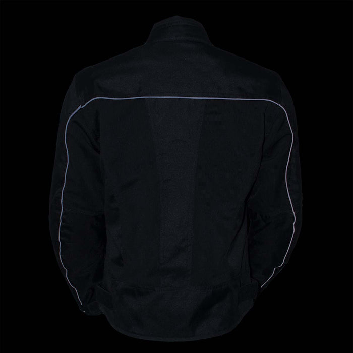 Milwaukee Leather Women's Shade Black Textile Motorcycle Jacket w/ CE Armor - MPL22706