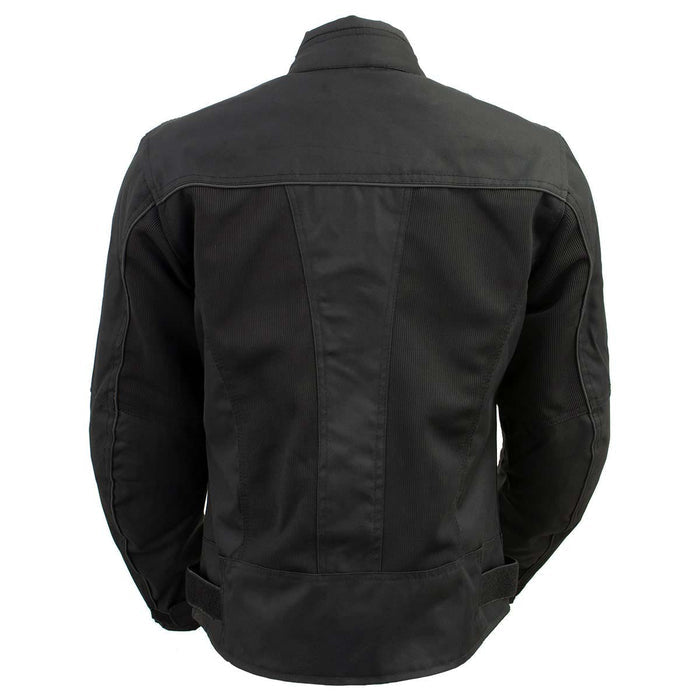 Milwaukee Leather Women's Shade Black Textile Motorcycle Jacket w/ CE Armor - MPL22706