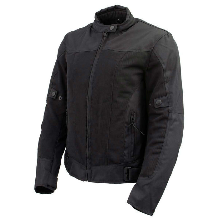 Milwaukee Leather Women's Shade Black Textile Motorcycle Jacket w/ CE Armor - MPL22706