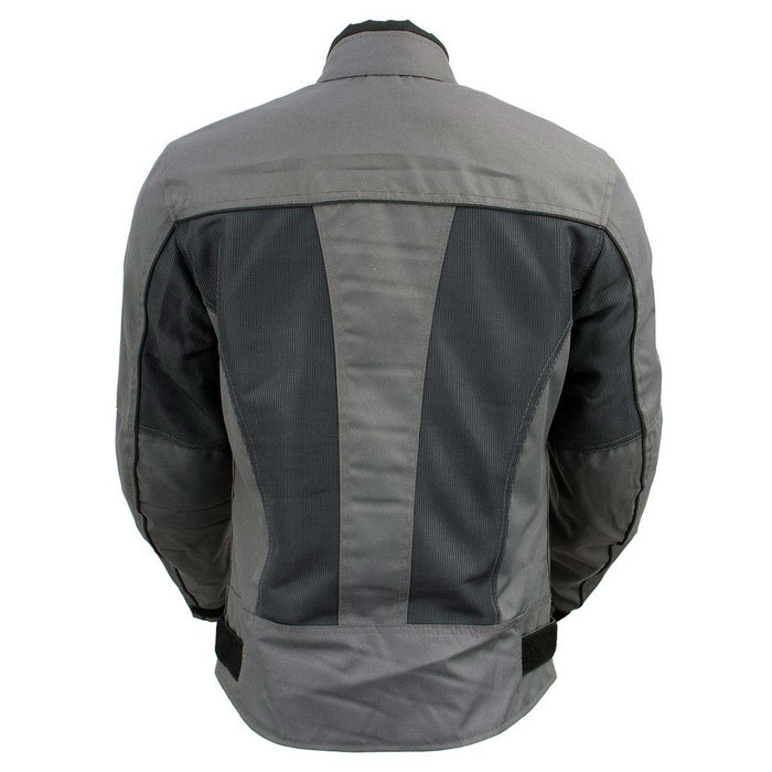 Milwaukee Leather Women's Shade Black/Grey Textile Motorcycle Jacket w/ CE Armor - MPL22707