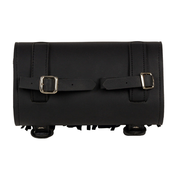 Milwaukee Performance SH498 Black PVC Large Two Buckle Fringed Tool Bag for Motorcycles