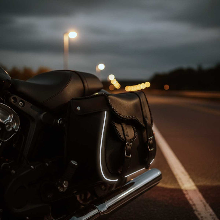 Milwaukee Performance SH66501ZB Black Medium Braided Zip Off PVC Throw Over Saddlebags
