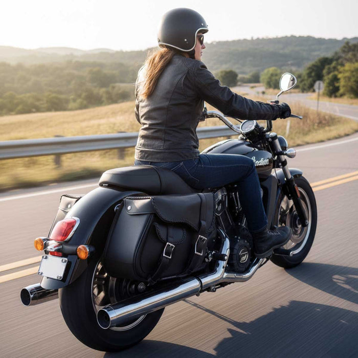 Milwaukee Performance SH66501ZB Black Medium Braided Zip Off PVC Throw Over Saddlebags