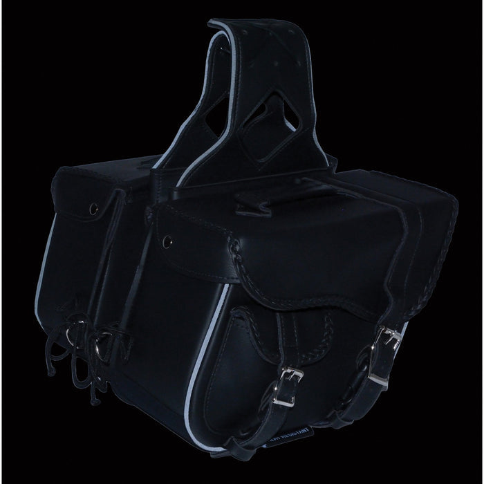 Milwaukee Performance SH66501ZB Black Medium Braided Zip Off PVC Throw Over Saddlebags