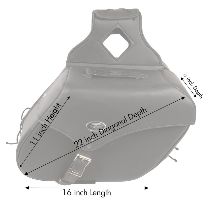Milwaukee Performance SH668ZB Black Large Zip-Off Single Strap PVC Throw Over Saddlebags