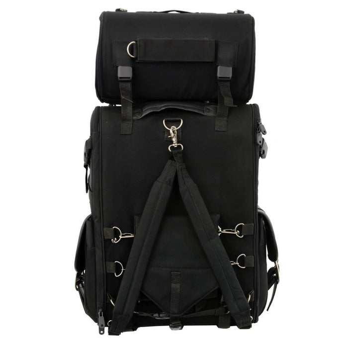 Milwaukee Performance SH67301 X-Large Black Textile 2-Piece Touring Motorcycle Bag Pack