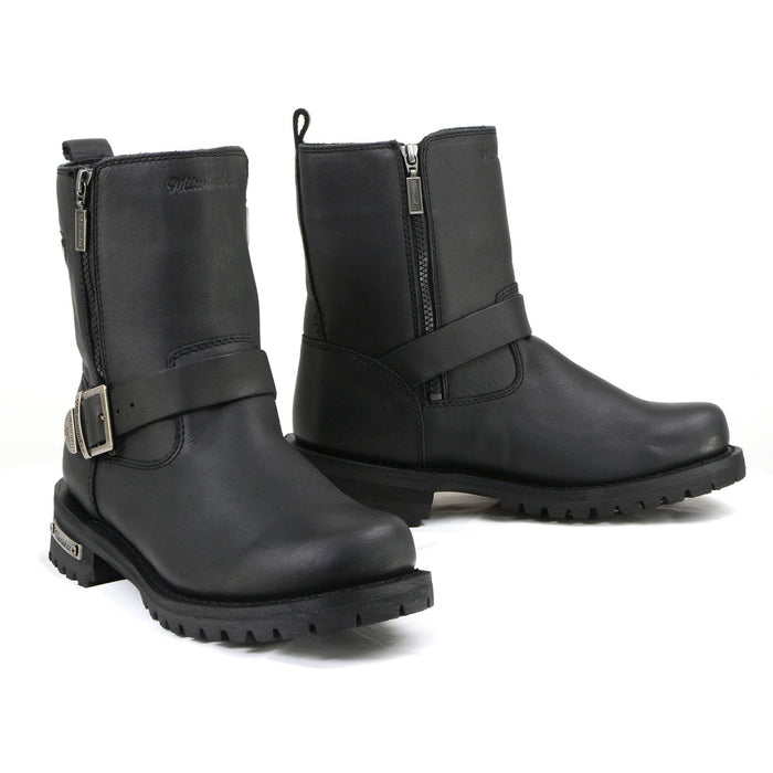 MMCC MB407 Men's Afterburner Black Leather Biker Boots - Riding Footwear