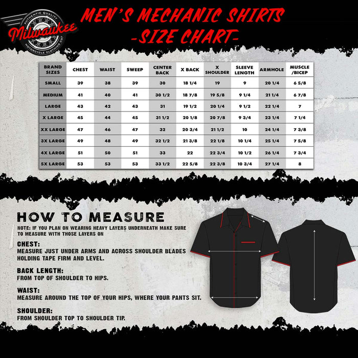 MMCC Men's Burgundy Super Duty Polyester Blend Mechanic Shirt - MDM11666