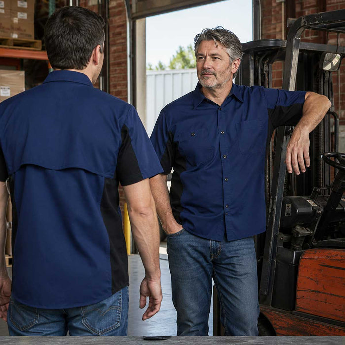 MMCC Men's Cool Shift Mechanic Vented Work Shop Shirt - MMC16014