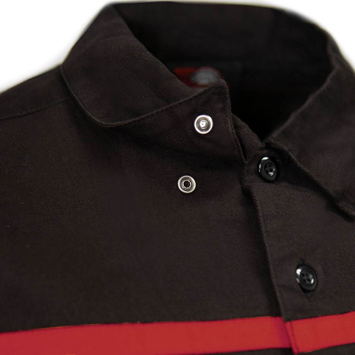 MMCC Men's Gear Head Black/Red Mechanic Shirt - Microfiber Panel - MMC16020