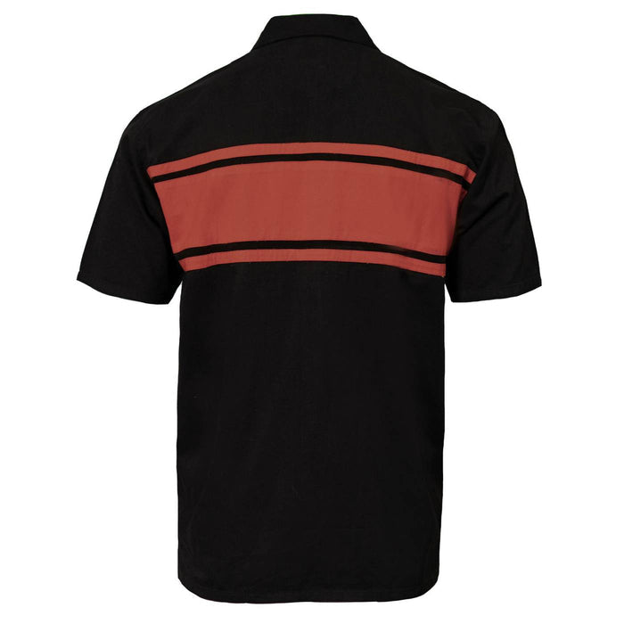 MMCC Men's Gear Head Black/Texas Orange Mechanic Shirt - Microfiber Panel - MMC16018