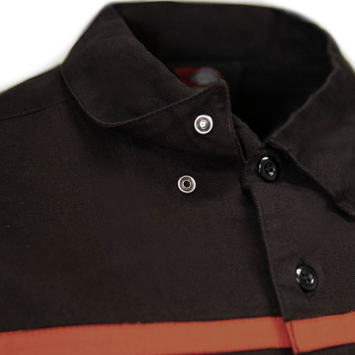 MMCC Men's Gear Head Black/Texas Orange Mechanic Shirt - Microfiber Panel - MMC16018