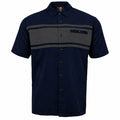 MMCC Men's Gear Head Blue/Grey Mechanic Shirt - Microfiber Panel - MMC16019