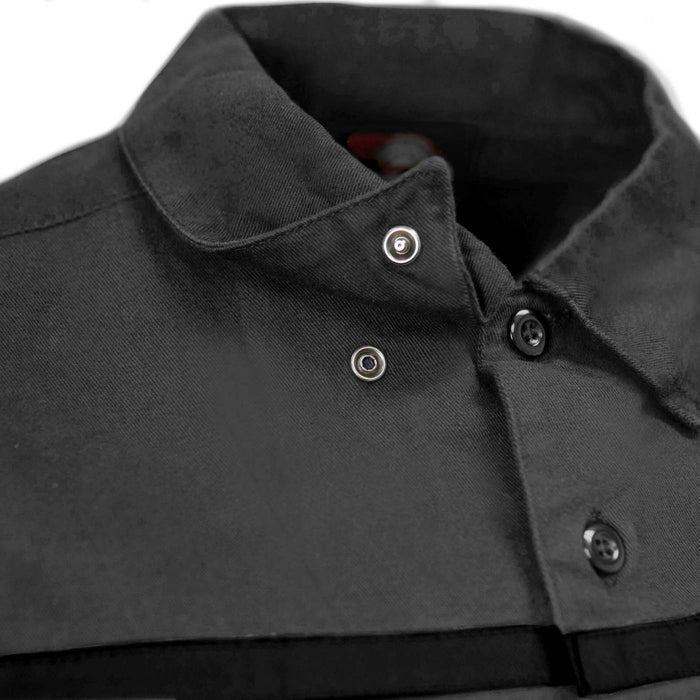 MMCC Men's Gear Head Grey/Black Mechanic Shirt - Microfiber Panel - MMC16017