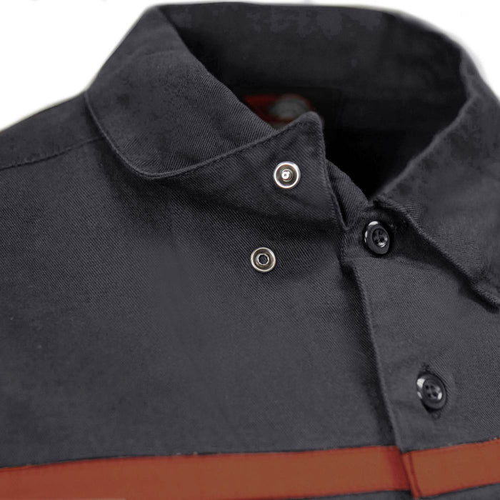 MMCC Men's Gear Head Grey/Texas Orange Mechanic Shirt - Microfiber Panel - MMC16021