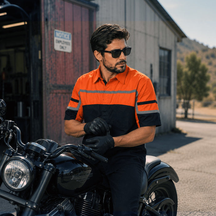 MMCC Men's Torque Shift Polyester Blend Mechanic Shirt - MDM11616