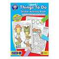 Blue Orchard Toys sticker activity book cover showing giraffes in scarves, a maze, and pencils for ages 5 plus.