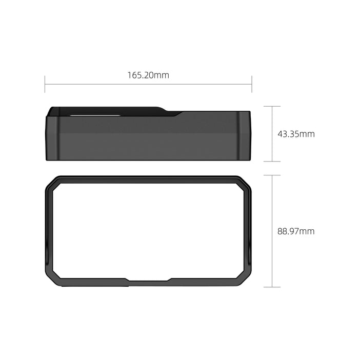 INNOVV N2/N3 display sunshade dimension diagram for motorcycle screen installation