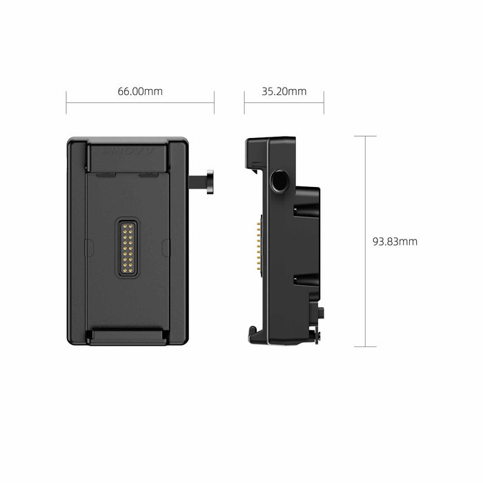 INNOVV N3 quick-release base dimension measurement diagram for installation reference
