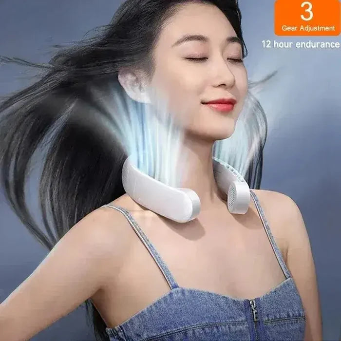 New Mini Neck Fan Portable Bladeless Hanging Neck