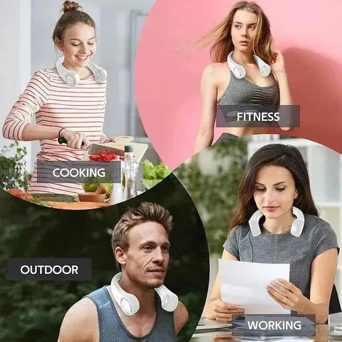 New Mini Neck Fan Portable Bladeless Hanging Neck