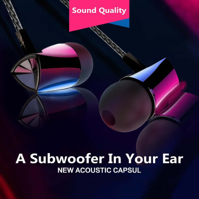 NEW Wired Earphone Mobile Phone 3.5mm Subwoofer In-ear Headphone With Microphone Tuning Stereo Headset For Huawei Xiaomi Samsung