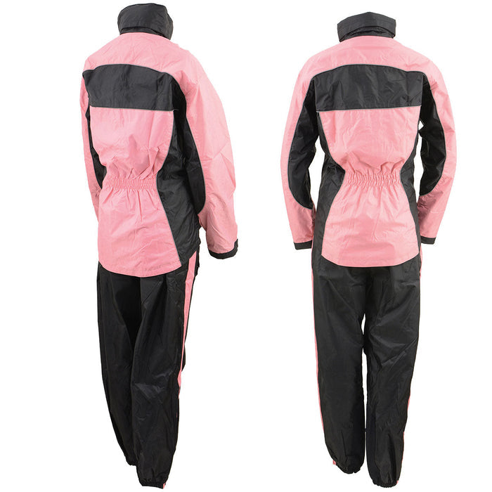 NexGen SH222201 Ladies Black and Pink Oxford Water Proof Rain Suit