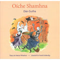 Front cover of Oíche Shamhna book featuring a witch, skeleton, ghost, and vampire dancing around a cauldron.