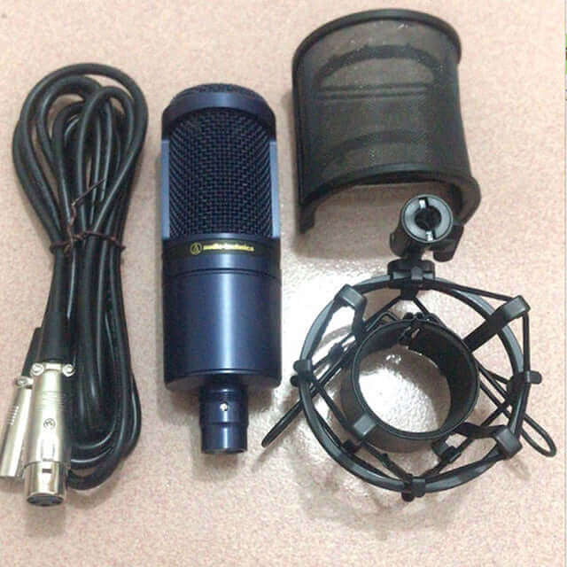 Original Audio-Technica AT2020 Live Broadcast Recording Condenser Microphone - AT2020-blue-nobox