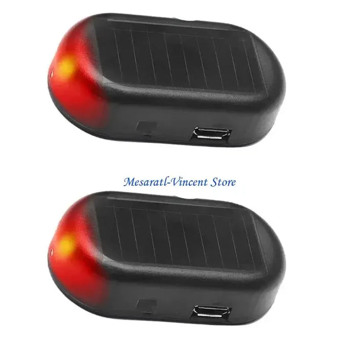 Pack of 2 Cold Weather Electromagnetic Anti-frost Devices, solar-powered, black with red accents, ideal for frost prevention.