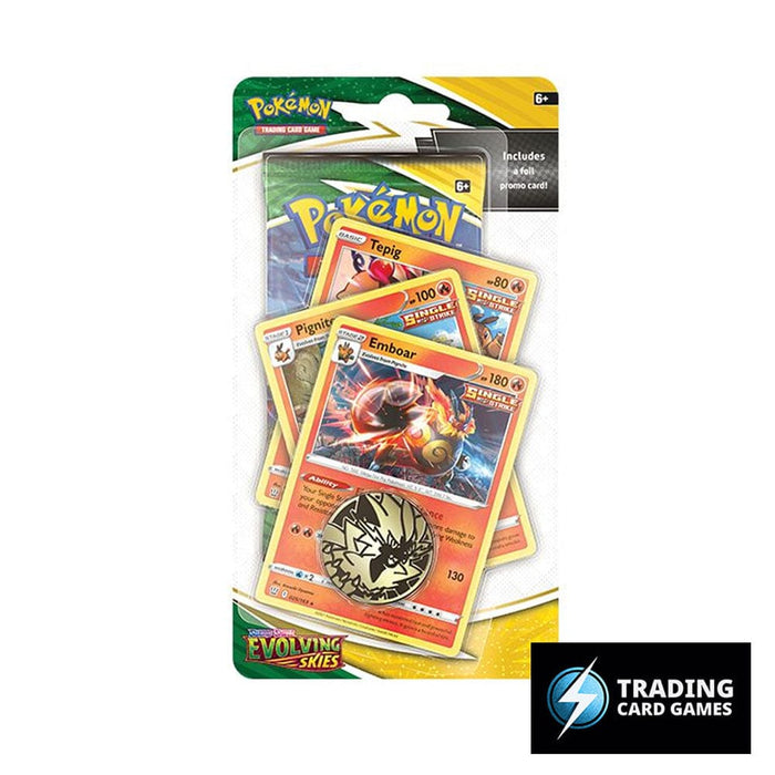 Pokémon: Sword & Shield - Evolving Skies - Premium Checklane Blister (Emboar)