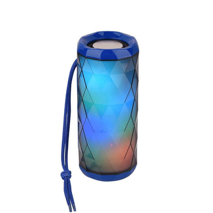 Portable bluetooth speaker tg167 bass color cool polygonal design waterproof wireless speaker, high-definition noise reduction, - blue