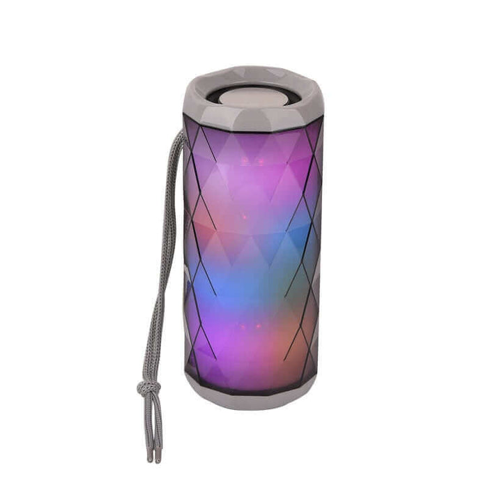 Portable bluetooth speaker tg167 bass color cool polygonal design waterproof wireless speaker, high-definition noise reduction, - gray