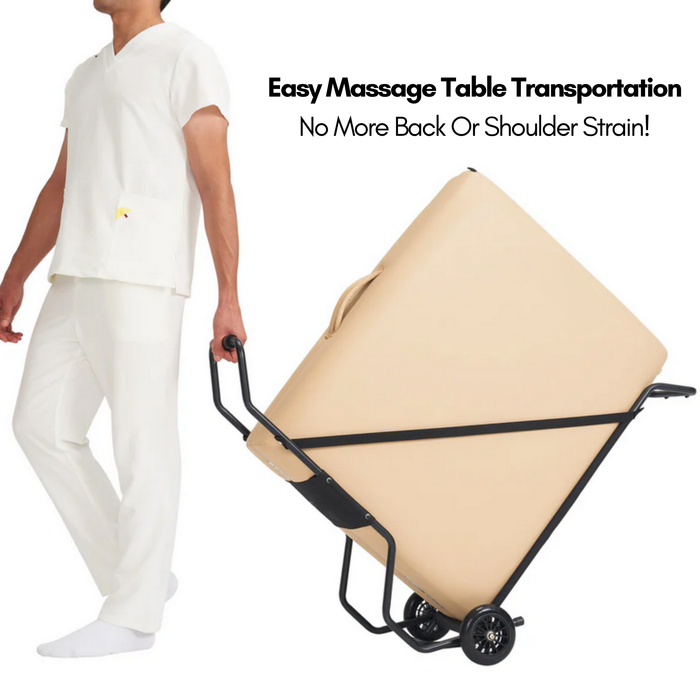PORTALITE WHEELED TROLLEY MASSAGE TABLE TRANSPORTATION CART
