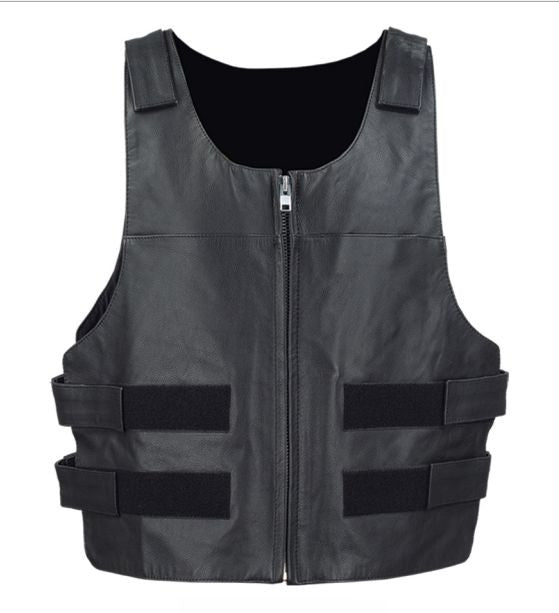 PREMIUM Tactical Style Ladies Zippered Leather Club Vests