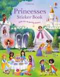 Colorful book cover featuring diverse princesses at a garden tea party near a white castle with purple title text.