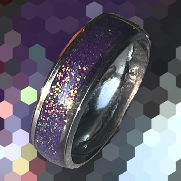 Purple Cotton Candy Stainless Steel Ring