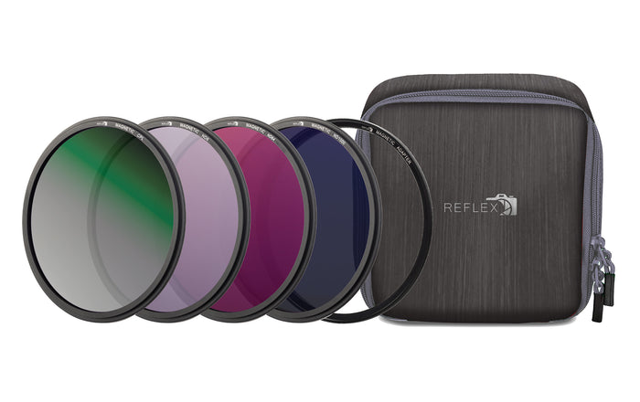 Reflex Camera 62mm Magnetic Filter Kit – ND8, ND64, ND1000, CPL Filters with Magnetic Adapter & Carry Case – Ultra HD Optical Glass for Photography and Videography