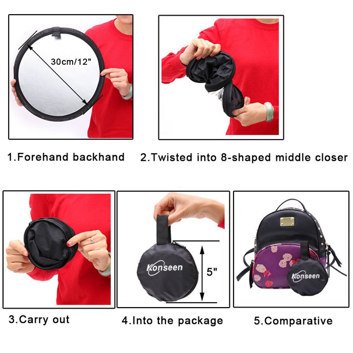 Reflex Camera 7-in-1 Round Reflector Kit – 80cm with Carry Case