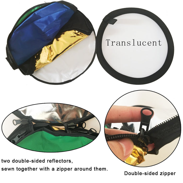 Reflex Camera 7-in-1 Round Reflector Kit – 80cm with Carry Case