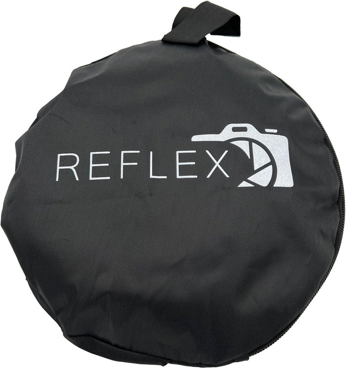 Black Reflex-branded carry bag for foldable drone landing pad with zip closure and handle