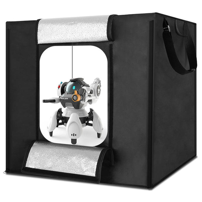 REFLEX CAMERA 80×80×80cm (31.5×31.5×31.5in) LED Light Box Photo Studio | 270 LED Beads 5500K | Foldable Portable Shooting Tent with 3 PVC Backdrops for Professional Product Photography