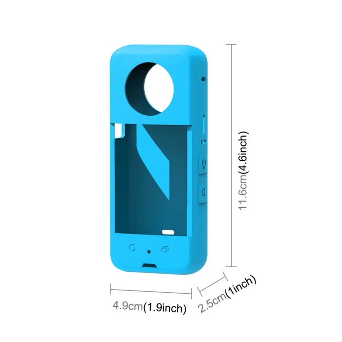Reflex Camera CPC-360X31/BLK Silicone Protective Case for Insta360 X3 – Shockproof Anti-Slip Grip Cover with Lens Cap, Custom Fit for 360° Camera Protection (Black)